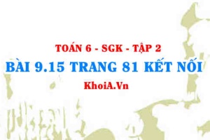 Bài 9.15 trang 81 Toán 6 Tập 2 Kết nối tri thức